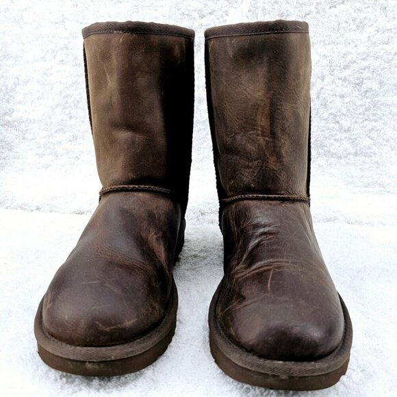 UGG Classic Mid-Calf Sheepskin Boots 1016559 Dark Brown 7 New No Box - Picture 1 of 11